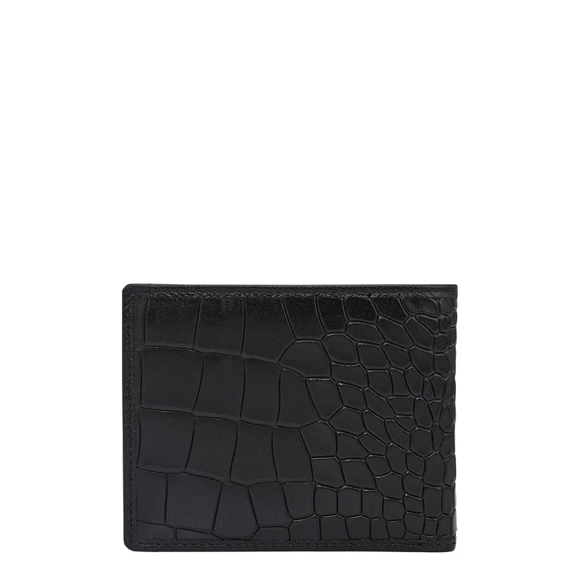 Da Milano black Black Bifold Leather Mens Wallet for Men | Best Price UAE